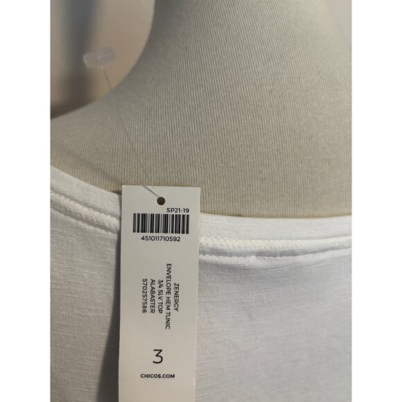 Chico's Zenergy Envelope Hem Tunic - Alabaster - Picture 3 of 3